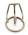 Heart Urn Stand Small Pewter