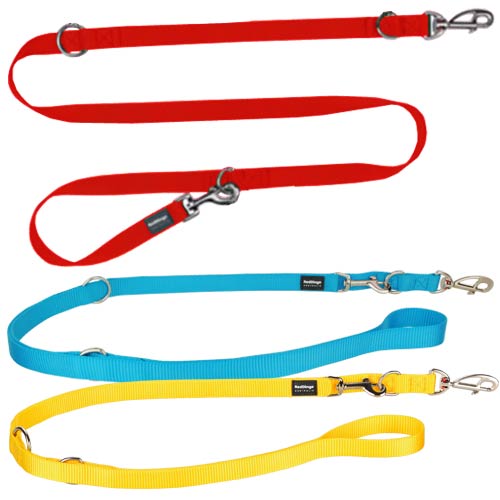 Red Dingo training multipurpose dog lead with two trigger hooks