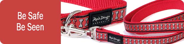 Red Dingo Reflective Dog Collars Leads
