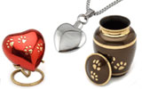 Pet urns and ashes keepsakes