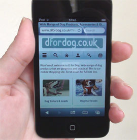 D for Dog mobile site
