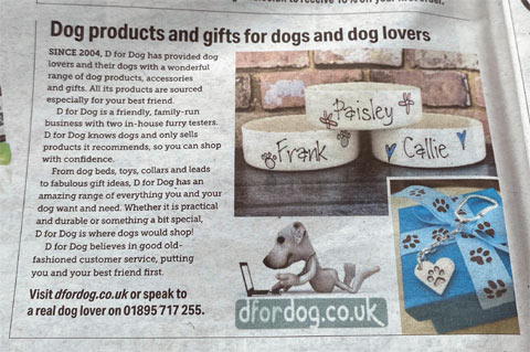 The Times D for Dog online shopping for dog products and gifts