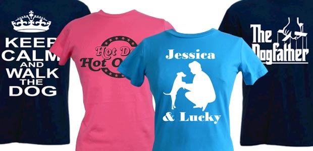 ladies mens dog slogan t-shirts