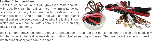 handmade leather dog leads
