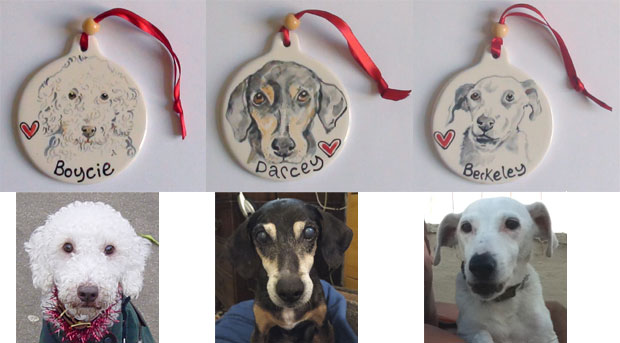 personalised hanging dog decorations