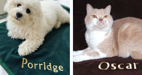 Personalised pet blankets for dogs or cats