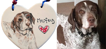 portrait personalised dog plaque