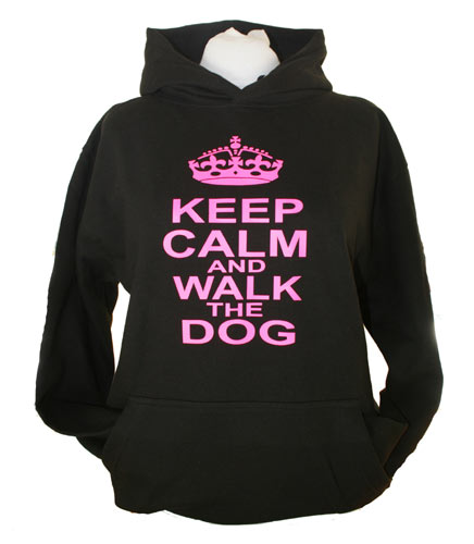 Unisex Slogan Hoodie - Keep Calm & Walk The Dog