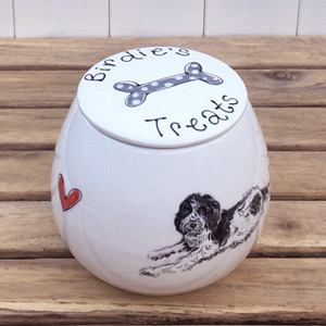 Treat Jar With Dog's Name & Portrait