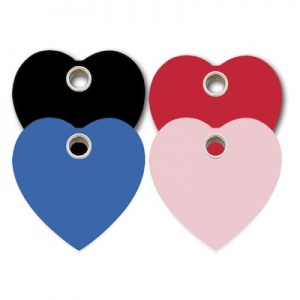 Plastic Dog Tag - Heart - Medium