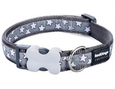 Red Dingo Dog Collar Grey Star