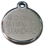 Red Dingo dog tag engraving