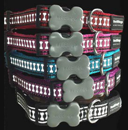 Reflective dog collars, leads and harnesses by Red Dingo