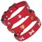Studded Red Leather Dog Collar