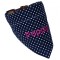 Colour: Navy Polka with Pink Embroidery