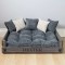 Cushions: Grey & Cream Cord