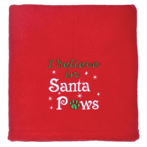 I Believe in Santa Paws Pet Blanket