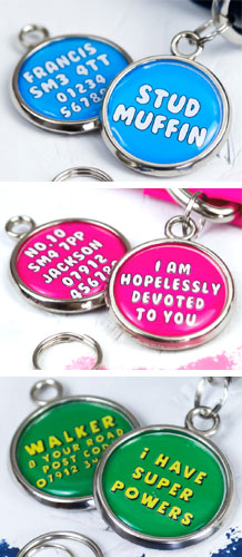 personalised design your own dog tag text