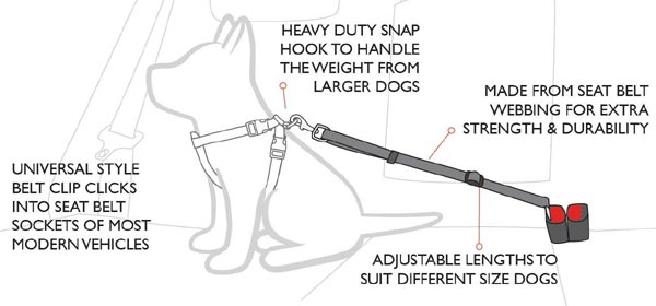 adjustable dog car seat belt