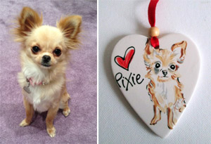 personalised dog hanging decoration