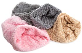 Luxury shaggy dog pooch pods snuggle sacks