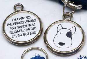 Dog breed pet tags - bull terrier