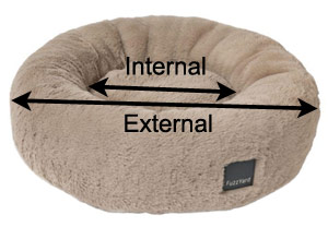 Dreameazzzy Dog Beds by FuzzYard - measurements