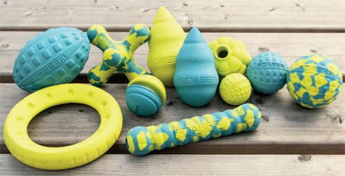 Foaber hybrid foam rubber dog toys