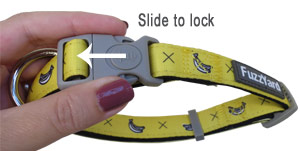 FuzzYard dog collar safety lock