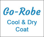 Go-Robe dog drying and cooling coat official label