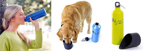 Dog Travel Water Bottle & Drinking Bowl
