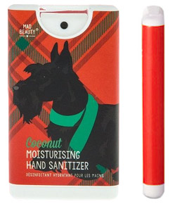 dog-themed hand sanitizer spray