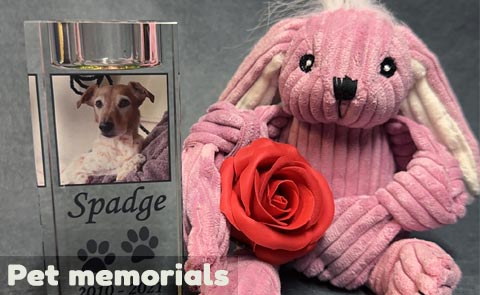 pet dog memorials, urns and keepsakes
