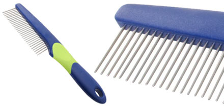 Dog combs - fine and medium toothed combs