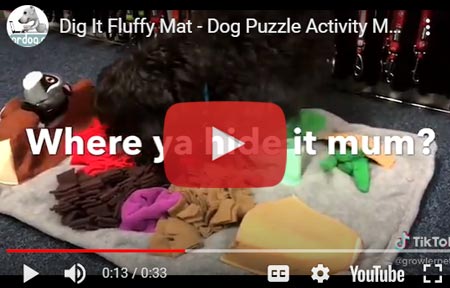 Dig It Fluffy Mat dog puzzle toy
