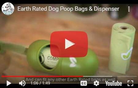 Earth Rated dog poop bags and dispensers