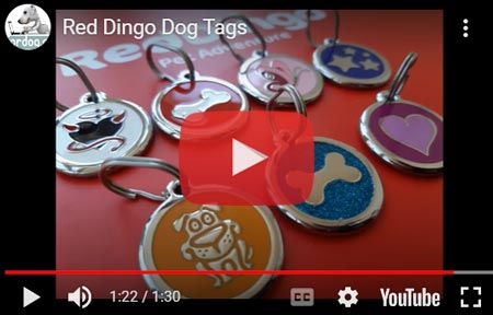 Red Dingo quality dog id tags