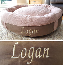 donut personalised dog bed