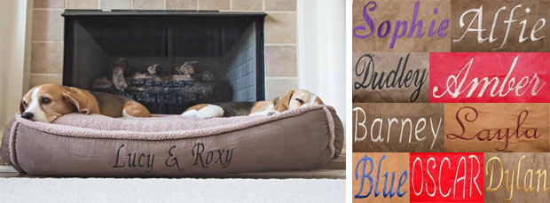 Personalised dog bed