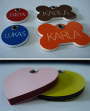 plastic dog id tags