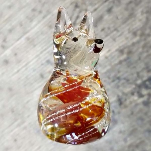 Ashes in Glass Dog Memorial