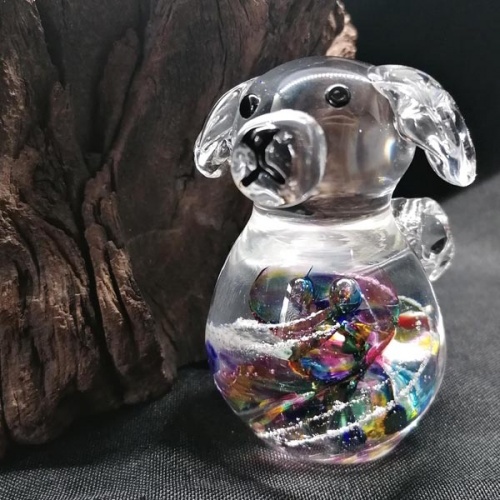 Ashes in Glass Dog Memorial