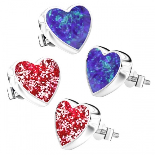 Aura-Star Ashes Earrings - Heart & Teardrop