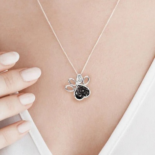 Memorial Pet Ashes Cat & Moon Necklace | Memorial Pet Jewellery - Hold upon  Heart
