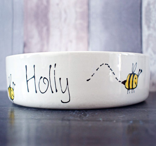 Personalised Dog Bowl - Bumble Bee