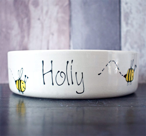 Personalised Dog Bowl - Bumble Bee