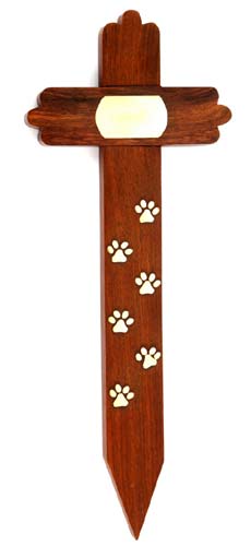 Wooden Cross Pet Grave Marker