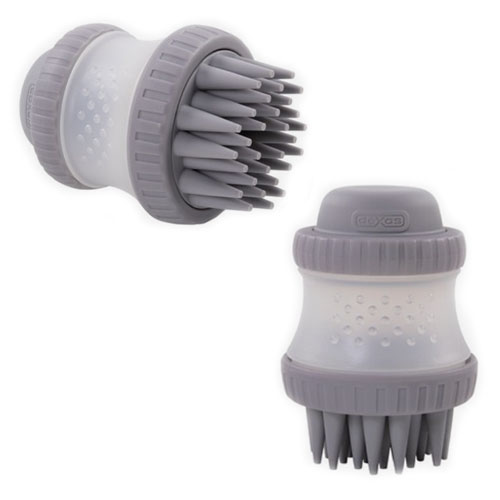 Dexas ScrubBuster Bath Brush Dispenses Shampoo