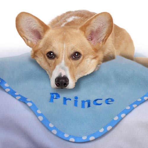 Personalised Dog Blankets Embroidered Name UK D for Dog