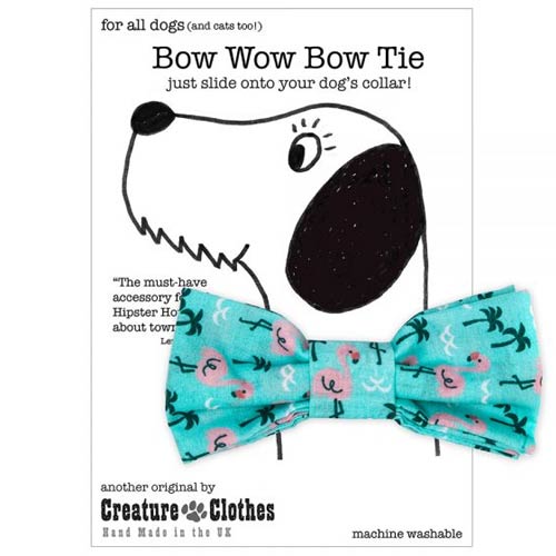 Dog Bow Tie - Flamingo